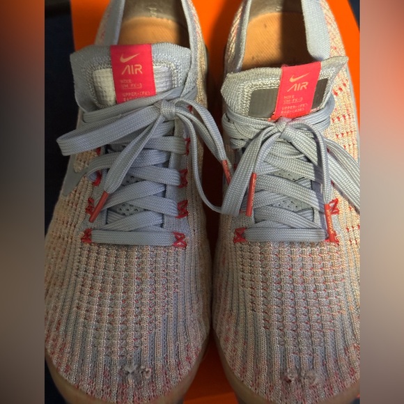 Nike Women's Air VaporMax Flyknit 3 Running Shoes Blue Orange AJ6910-400 - Picture 8 of 12